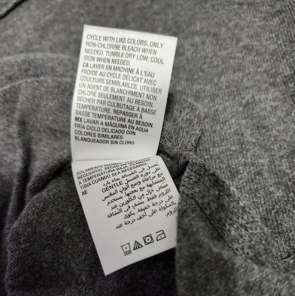 INC International concepts Women's M Tunic Sweater Gray